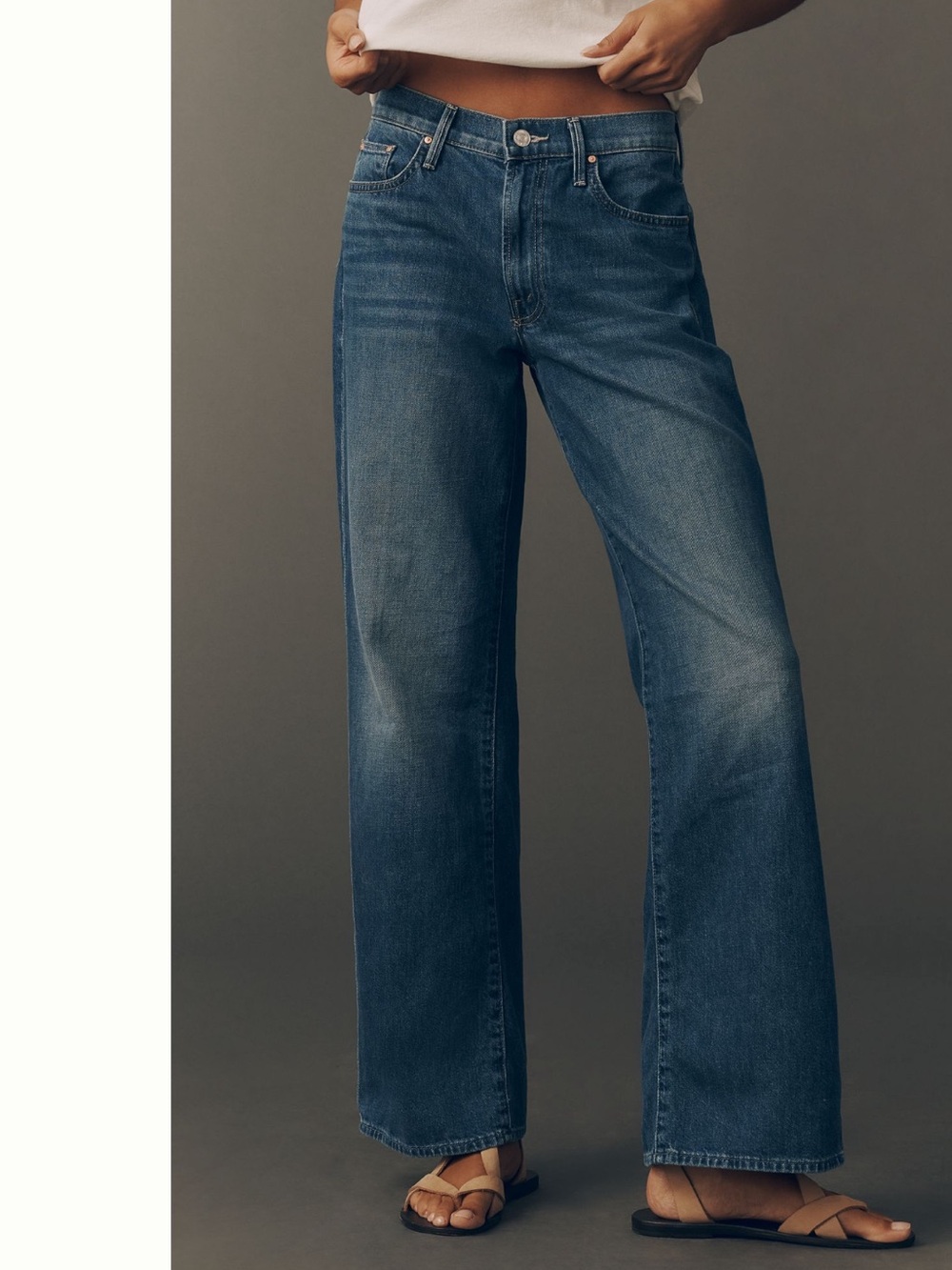 MOTHER (Brand New) Maven Skimp Mid-Rise Wide-Leg Jeans